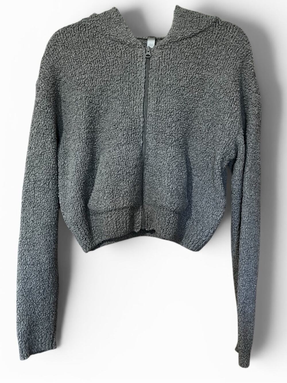 SKIMS Sage GREEN Cozy Zip-Up Hoodie Crop Sweater with Pants comfy soft